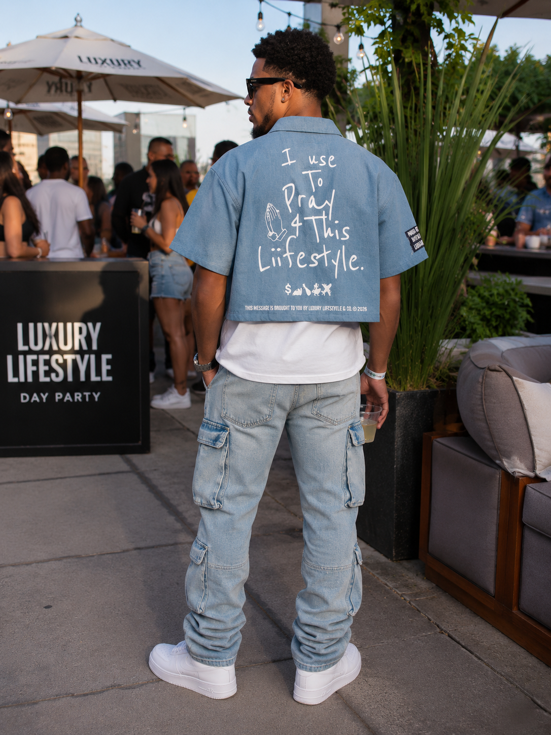 Luxury Liifestyle Co. denim button up