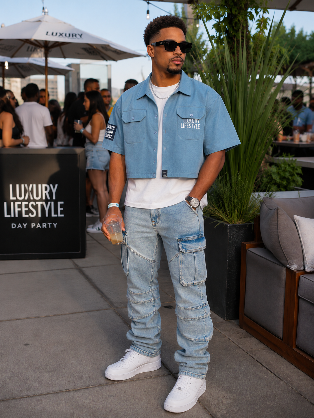 Luxury Liifestyle Co. denim button up